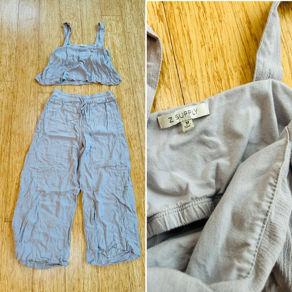 Z Supply Lounge Set Grey Medium Top and Pants
